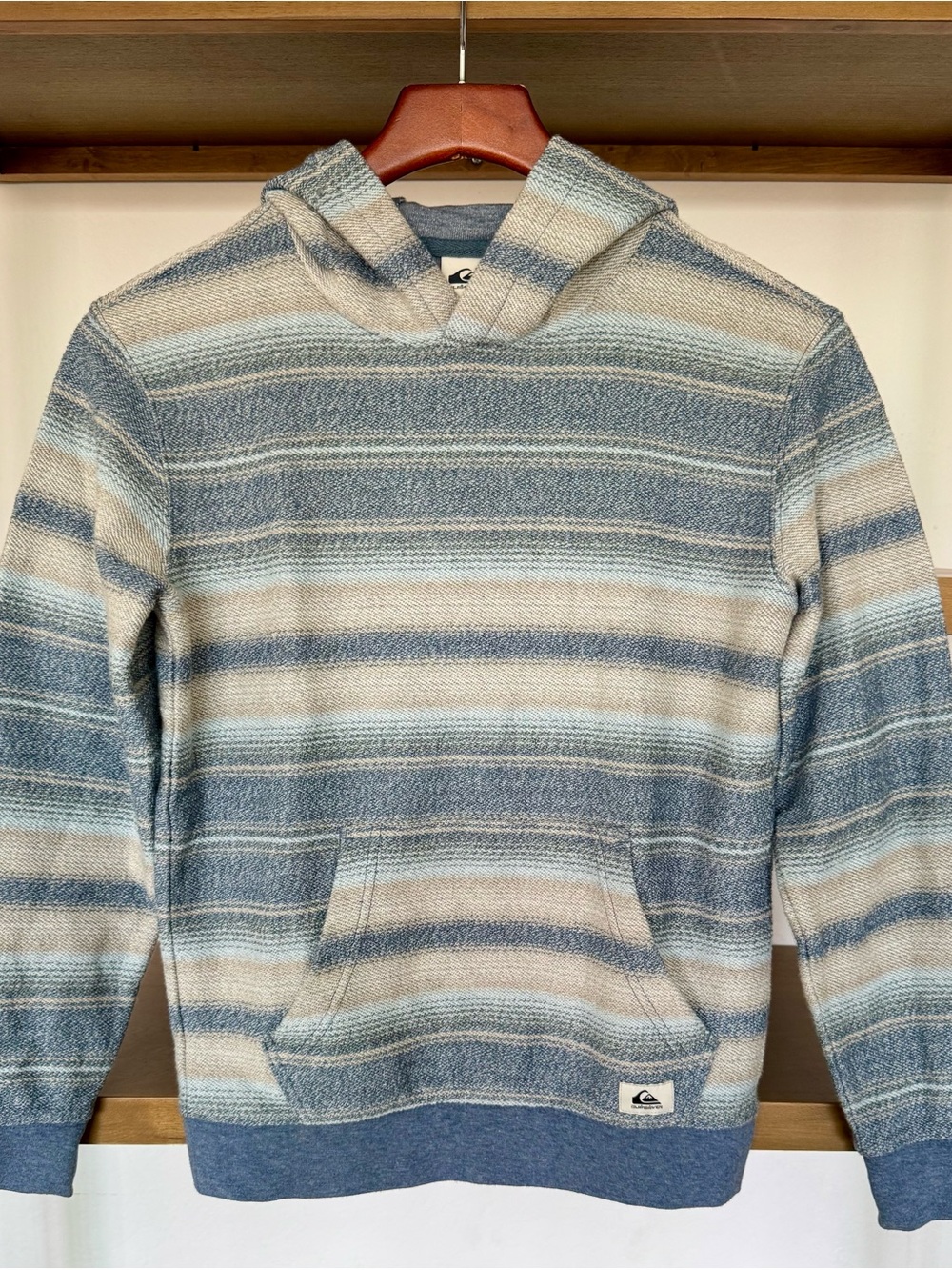 Quiksilver Striped Blanket Hoodie - Boys Size M (10-12)